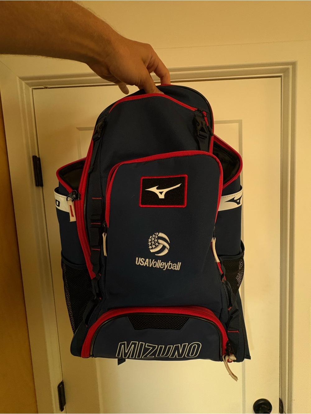 Mizuno Navy and Red USA Volleyball Backpack